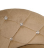 FOTEL HR948W LATTE WELUR ZŁOTA PODSTAWA