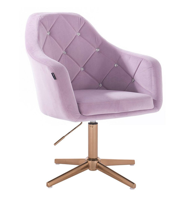 FOTEL HR830CROSS WRZOSOWY WELUR ZŁOTA PODSTAWA