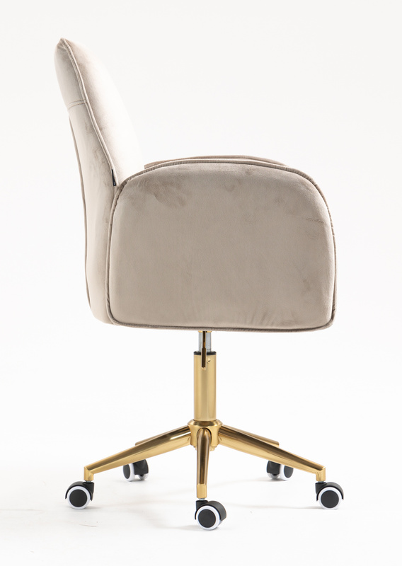 FOTEL HR280K LATTE WELUR ZŁOTA PODSTAWA