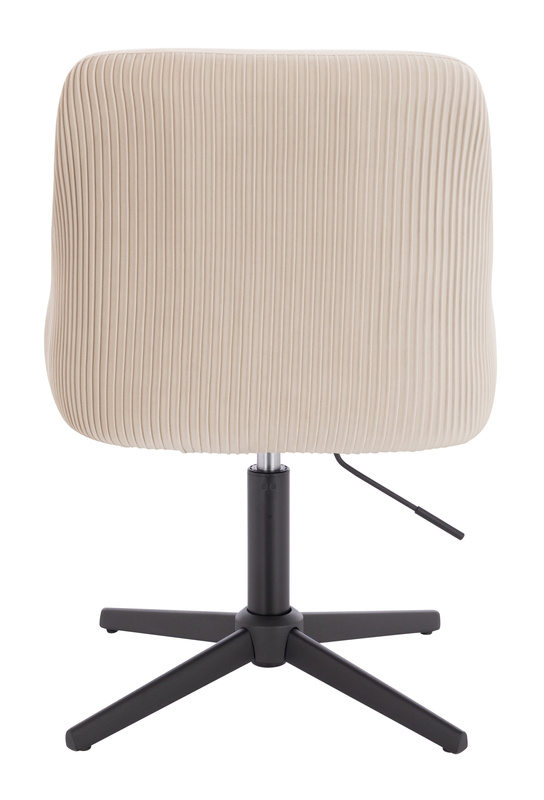 FOTEL HR920CROSS KREMOWY WELUR CZARNA PODSTAWA