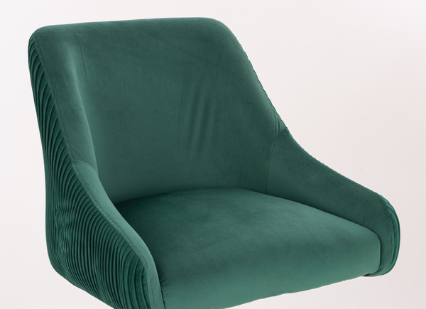 FOTEL HR920N BUTELKOWA ZIELEŃ WELUR CZARNA PODSTAWA