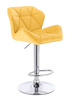 FOTEL HR111W ŻÓŁTY WELUR CHROMOWANA PODSTAWA