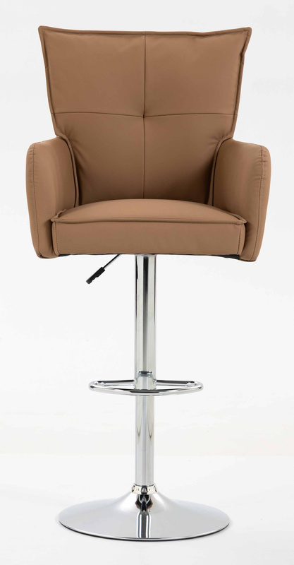 HOKER HR250W KARMELOWY EKOSKÓRA PREMIUM SOFT CHROMOWANA PODSTAWA