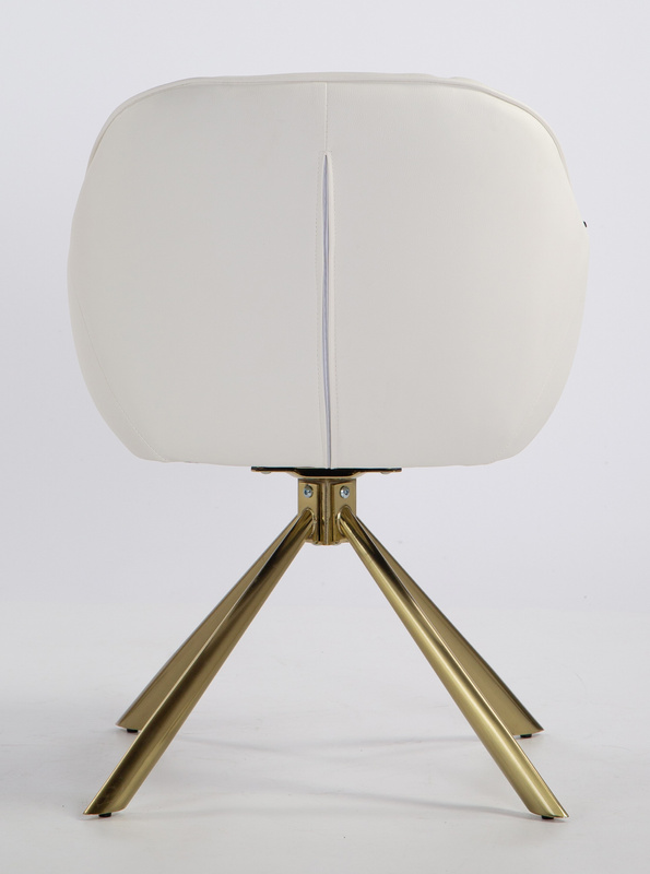 FOTEL HR2055 BIAŁY ZŁOTY PAJĄK