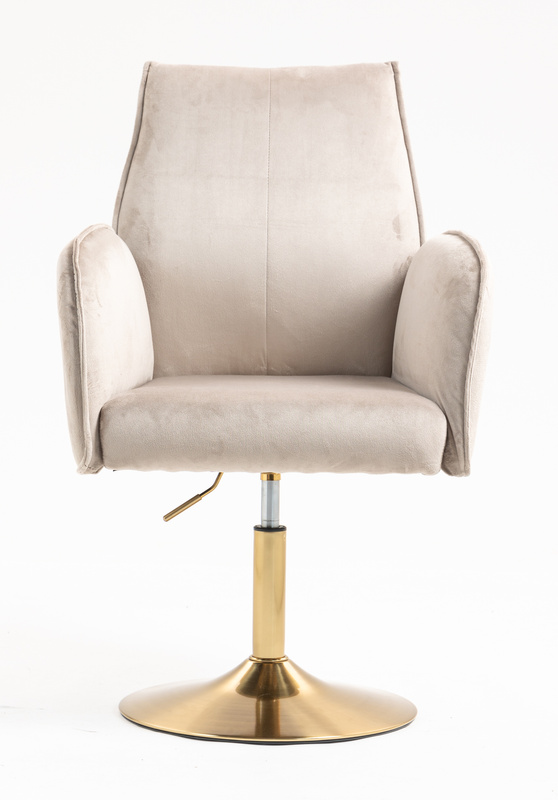 FOTEL HR280N LATTE WELUR ZŁOTA PODSTAWA