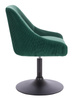 FOTEL HR920N BUTELKOWA ZIELEŃ WELUR CZARNA PODSTAWA