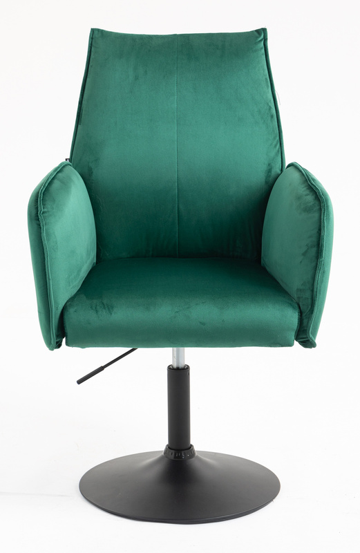 FOTEL HR280N BUTELKOWA ZIELEŃ WELUR CZARNA PODSTAWA