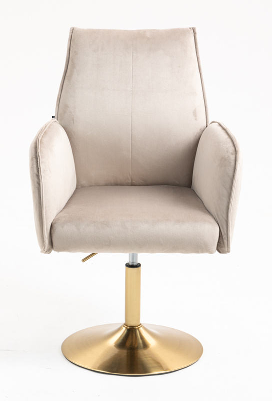 FOTEL HR280N LATTE WELUR ZŁOTA PODSTAWA