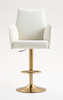 FOTEL HR280W KREMOWY BARANEK ZŁOTA PODSTAWA
