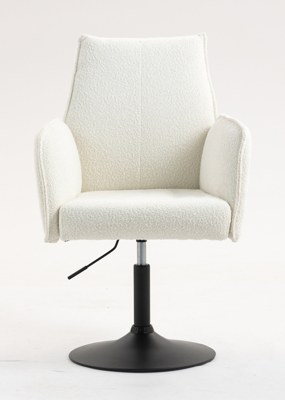 FOTEL HR280N KREMOWY BARANEK CZARNA PODSTAWA