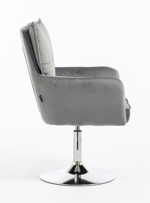 HOKER HR250N GRAFITOWY WELUR  CHROMOWANA PODSTAWA