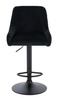FOTEL HR920W CZARNY WELUR CZARNA PODSTAWA