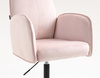 FOTEL HR280K PUDROWY RÓŻ WELUR CZARNA PODSTAWA