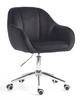 HOKER HR2055K CZARNY WELUR CHROMOWANA PODSTAWA