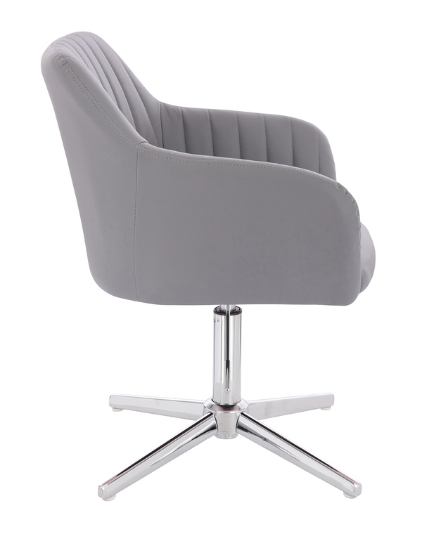 FOTEL HR190CROSS SZARY CHROMOWANA PODSTAWA