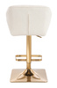FOTEL HR111KW KREMOWY BARANEK ZŁOTA PODSTAWA