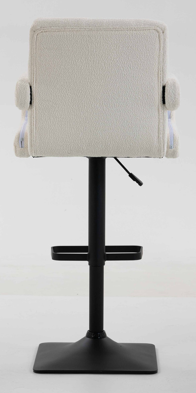 FOTEL HR8404KW KREMOWY BARANEK CZARNA PODSTAWA