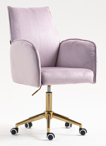 FOTEL HR280K WRZOSOWY WELUR ZŁOTA PODSTAWA