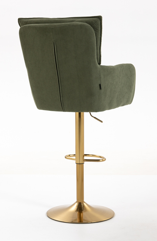 HOKER HR250W ZIELONY SZAŁWIA PREMIUM CORD SZTRUKS ZŁOTA PODSTAWA