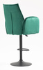 FOTEL HR280W BUTELKOWA ZIELEŃ WELUR CZARNA PODSTAWA