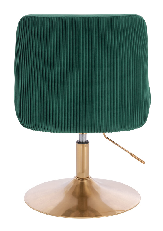 FOTEL HR920N BUTELKOWA ZIELEŃ WELUR ZŁOTA PODSTAWA
