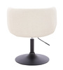 FOTEL HR333N KREMOWY BARANEK CZARNA PODSTAWA