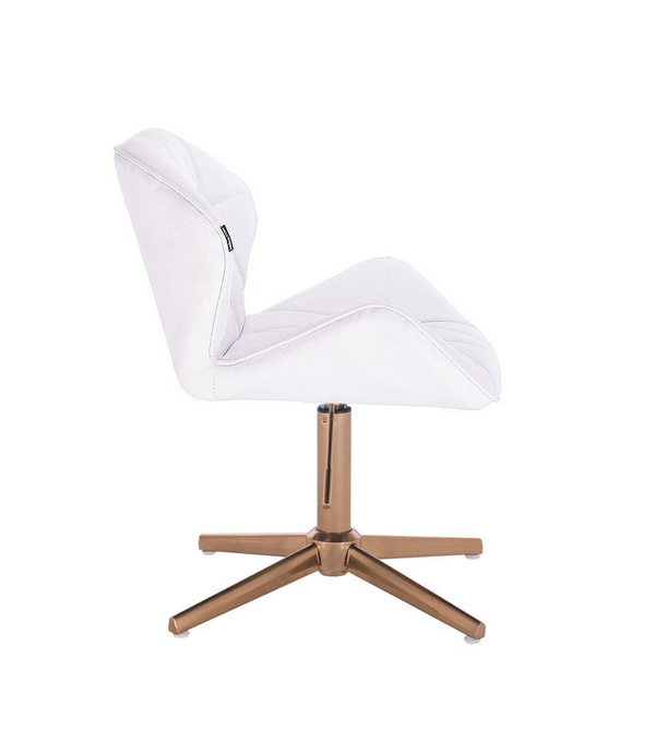FOTEL HR111CROSS ZŁOTY BIAŁY