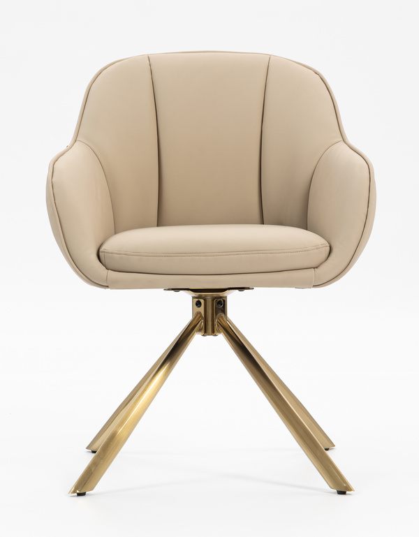 FOTEL HR2055 KREMOWY ZŁOTY PAJĄK