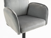 FOTEL HR280W STALOWY WELUR CZARNA PODSTAWA