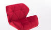 FOTEL HR111W CZERWONY WELUR CHROMOWANA PODSTAWA