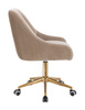 FOTEL HR920K LATTE WELUR ZŁOTA PODSTAWA