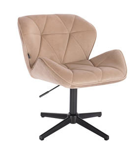 FOTEL HR111CROSS LATTE WELUR CZARNA PODSTAWA