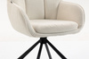 FOTEL HR2055 KREMOWY BARANEK CZARNY PAJĄK