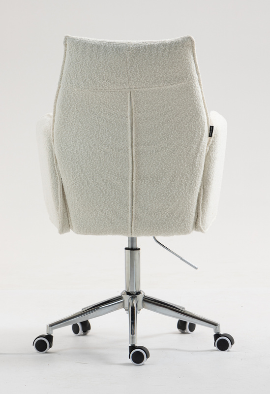 FOTEL HR280K KREMOWY BARANEK CHROMOWANA PODSTAWA