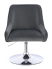 FOTEL HR920N GRAFITOWY WELUR CHROMOWANA PODSTAWA