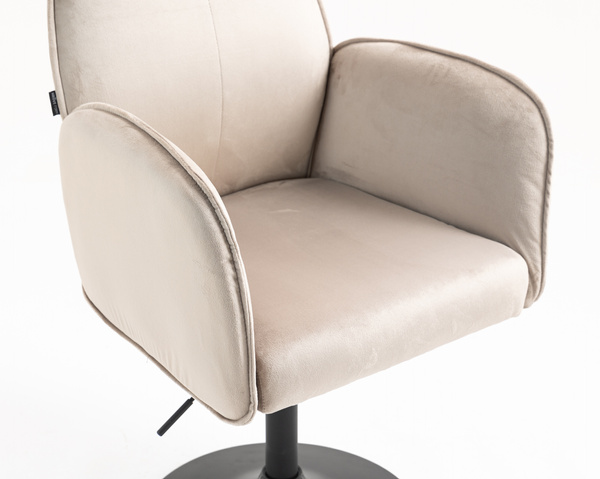 FOTEL HR280N LATTE WELUR CZARNA PODSTAWA