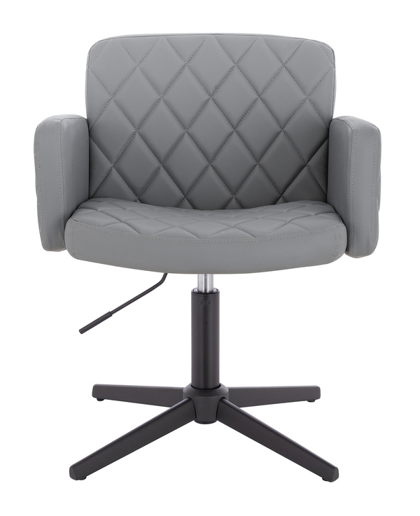 FOTEL HR802CROSS SZARY CZARNA PODSTAWA