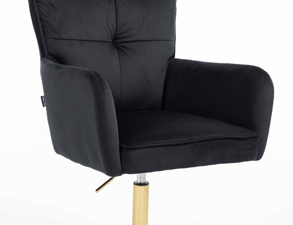 HOKER HR250N CZARNY WELUR  ZŁOTA PODSTAWA