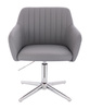 FOTEL HR190CROSS SZARY CHROMOWANA PODSTAWA