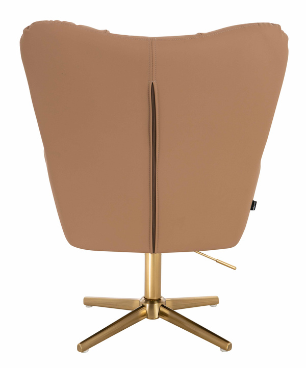 HOKER HR650CROSS KARMELOWY EKOSKÓRA PREMIUM SOFT ZŁOTA PODSTAWA