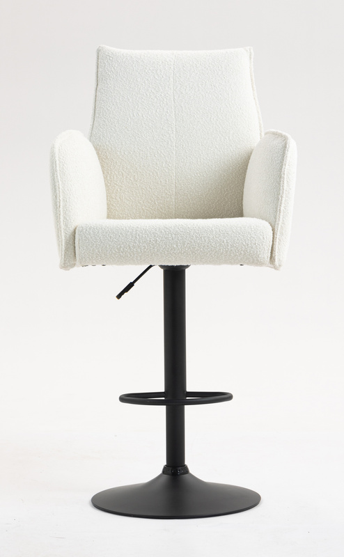 FOTEL HR280W KREMOWY BARANEK CZARNA PODSTAWA