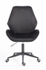 FOTEL HR350K CZARNY WELUR CZARNA PODSTAWA