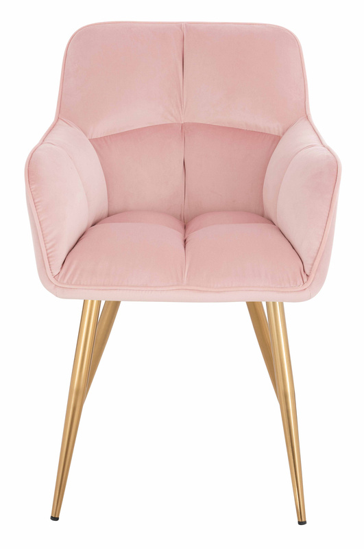 HOKER HR550 PUDROWY RÓŻ WELUR ZŁOTE NOGI