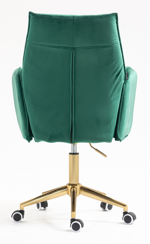FOTEL HR280K BUTELKOWA ZIELEŃ WELUR ZŁOTA PODSTAWA