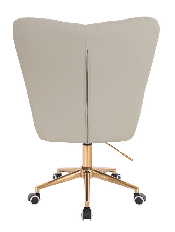 HOKER HR650K ECRU EKOSKÓRA PREMIUM SOFT ZŁOTA PODSTAWA