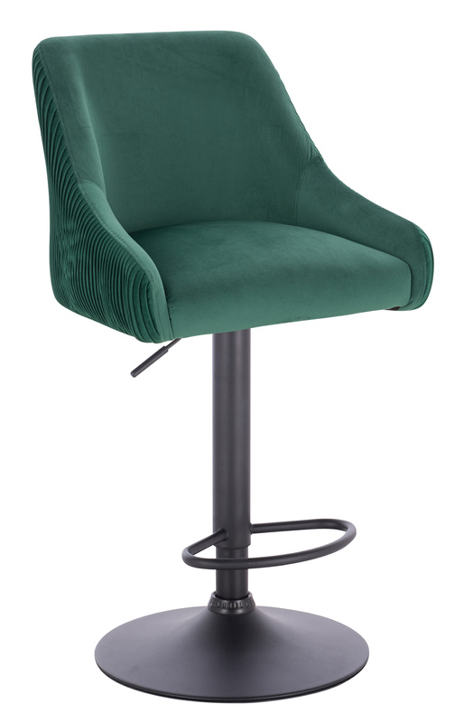 FOTEL HR920W BUTELKOWA ZIELEŃ WELUR CZARNA PODSTAWA