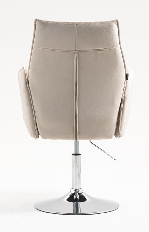 FOTEL HR280N LATTE WELUR CHROMOWANA PODSTAWA