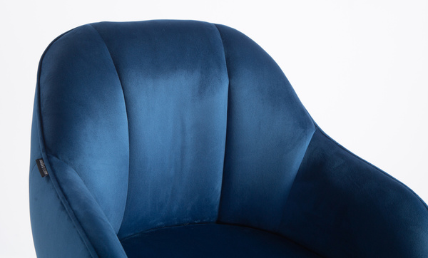 HOKER HR2055W CIEMNE MORZE WELUR ZŁOTA PODSTAWA