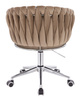 FOTEL HR750K LATTE WELUR CHROMOWANA PODSTAWA
