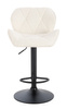 FOTEL HR111W KREMOWY BARANEK CZARNA PODSTAWA